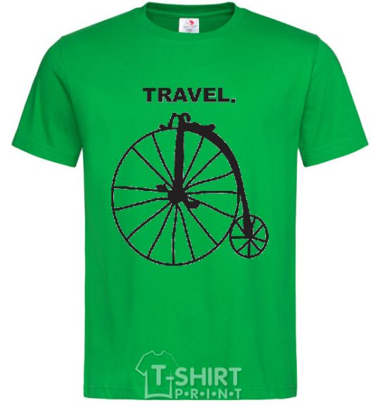 Мужская футболка TRAVEL. Зеленый фото