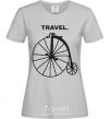 Women's T-shirt TRAVEL. grey фото