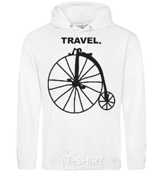 Men`s hoodie TRAVEL. White фото