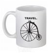 Ceramic mug TRAVEL. White фото