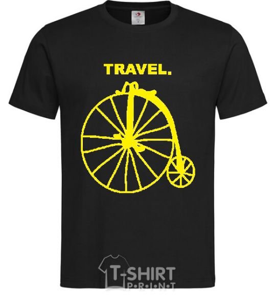 Men's T-Shirt TRAVEL. black фото