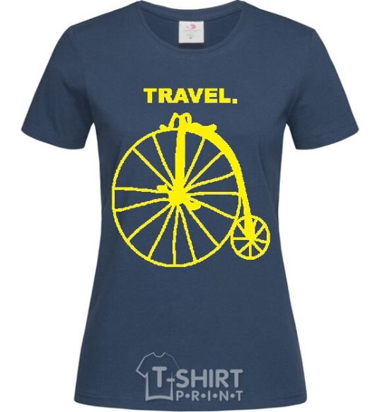 Women's T-shirt TRAVEL. navy-blue фото