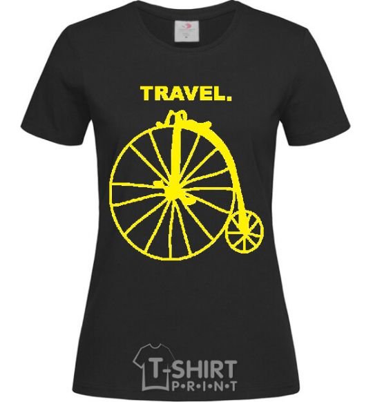 Women's T-shirt TRAVEL. black фото
