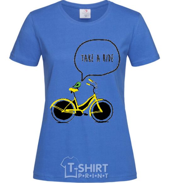 Женская футболка TAKE A RIDE Ярко-синий фото