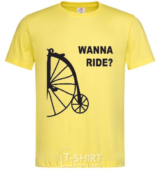 Men's T-Shirt WANNA RIDE cornsilk фото