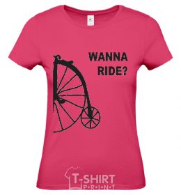 Women's T-shirt WANNA RIDE heliconia фото