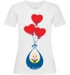 Women's T-shirt BABY with balloons White фото