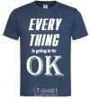 Мужская футболка EVERYTHING WIL BE OK Темно-синий фото