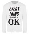 Sweatshirt EVERYTHING WIL BE OK White фото
