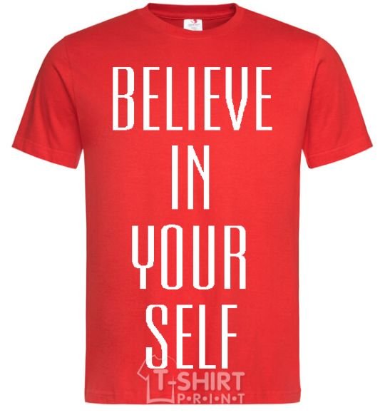 Men's T-Shirt BELIEVE IN YOURSELF red фото