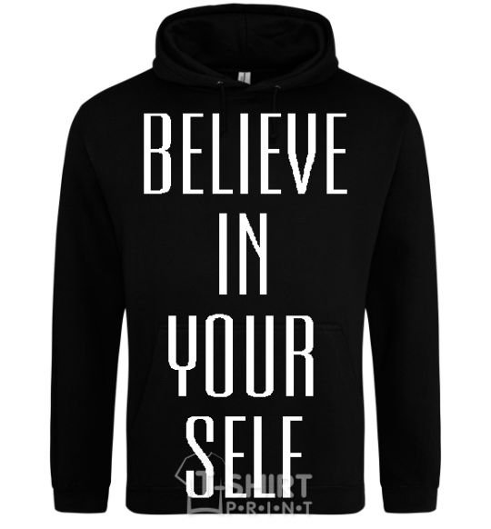 Мужская толстовка (худи) BELIEVE IN YOURSELF Черный фото