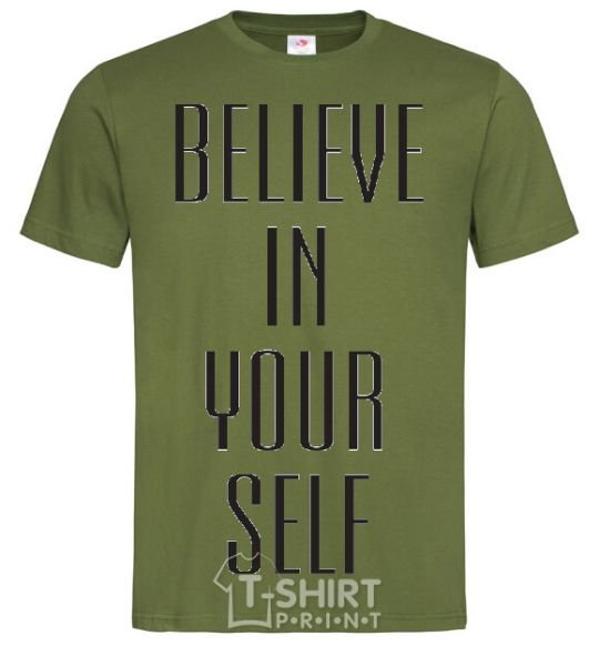 Men's T-Shirt BELIEVE IN YOURSELF millennial-khaki фото