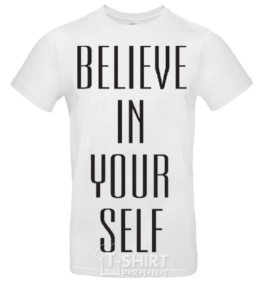 Men's T-Shirt BELIEVE IN YOURSELF White фото