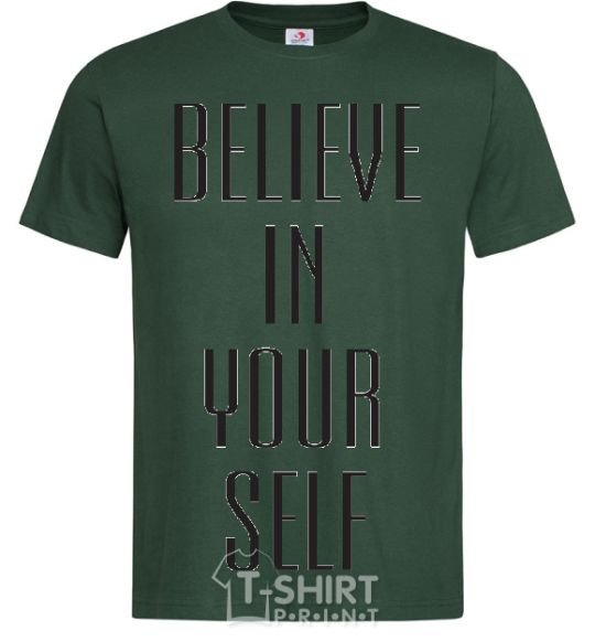 Men's T-Shirt BELIEVE IN YOURSELF bottle-green фото