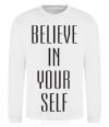 Sweatshirt BELIEVE IN YOURSELF White фото