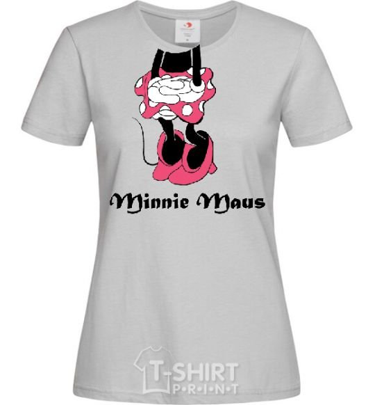 Women's T-shirt MINNIE MAUS grey фото