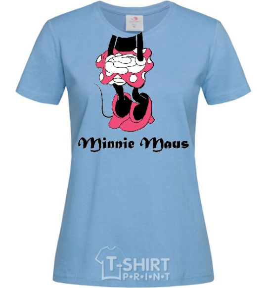 Women's T-shirt MINNIE MAUS sky-blue фото