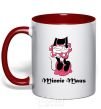 Mug with a colored handle MINNIE MAUS red фото