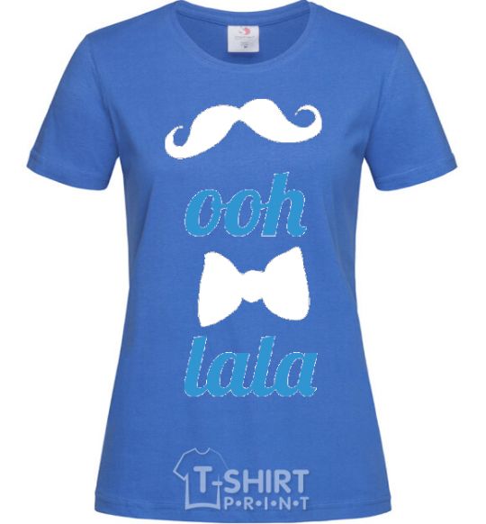 Women's T-shirt OOH LALA royal-blue фото
