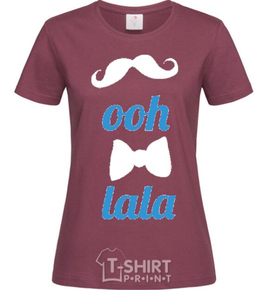 Женская футболка OOH LALA Бордовый фото