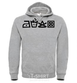 Men`s hoodie INSTRUCTIONS FOR USE sport-grey фото