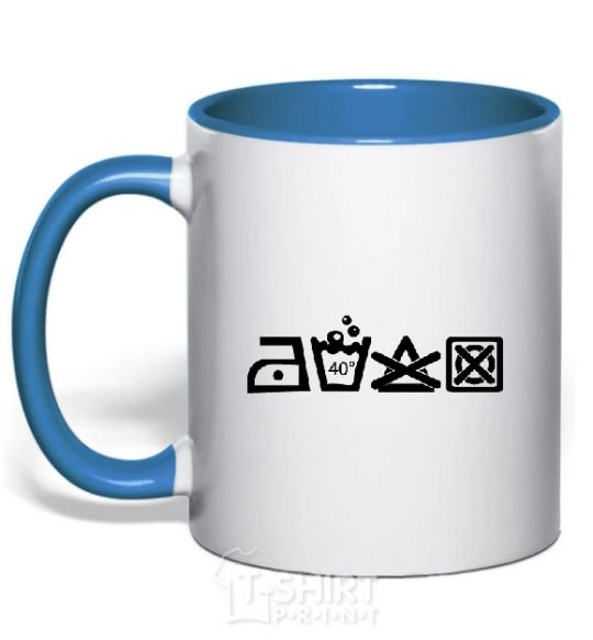 Mug with a colored handle INSTRUCTIONS FOR USE royal-blue фото