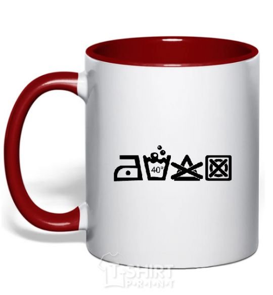 Mug with a colored handle INSTRUCTIONS FOR USE red фото