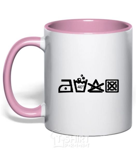 Mug with a colored handle INSTRUCTIONS FOR USE light-pink фото