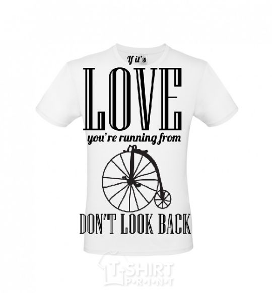 Men's T-Shirt DON'T LOOK BACK White фото