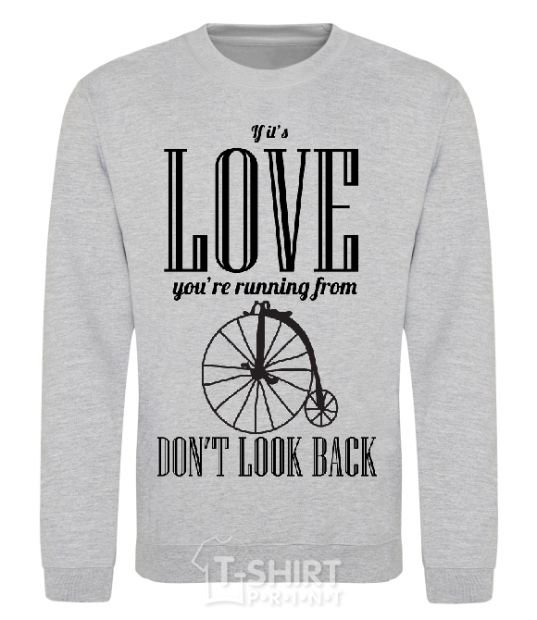 Sweatshirt DON'T LOOK BACK sport-grey фото