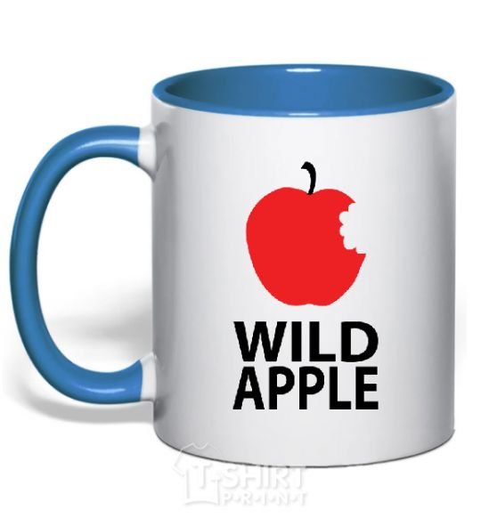 Mug with a colored handle WILD APPLE royal-blue фото