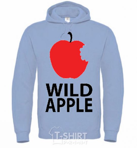 Men`s hoodie WILD APPLE sky-blue фото