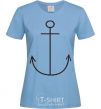 Women's T-shirt ANCHOR sky-blue фото