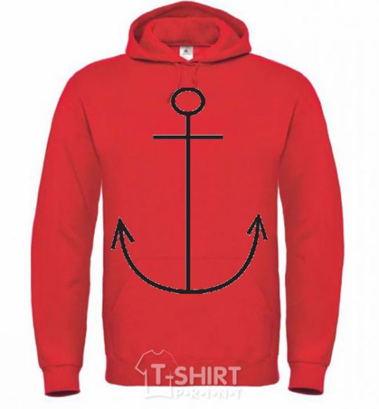 Men`s hoodie ANCHOR bright-red фото