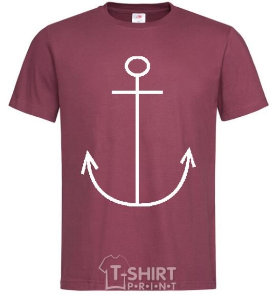 Men's T-Shirt ANCHOR burgundy фото