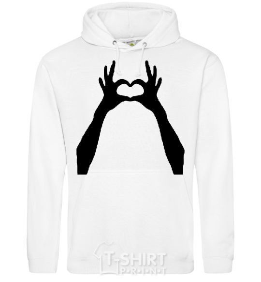 Men`s hoodie HANDS White фото