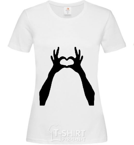 Women's T-shirt HANDS White фото