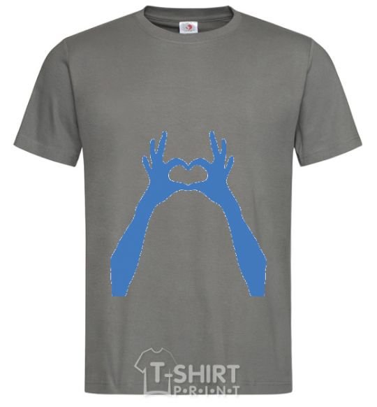 Men's T-Shirt HANDS dark-grey фото