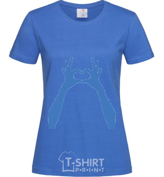 Женская футболка HANDS Ярко-синий фото