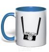 Mug with a colored handle FOR PHOTOGRAPHER royal-blue фото