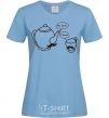 Women's T-shirt NICE TACHE sky-blue фото
