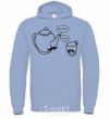 Men`s hoodie NICE TACHE sky-blue фото