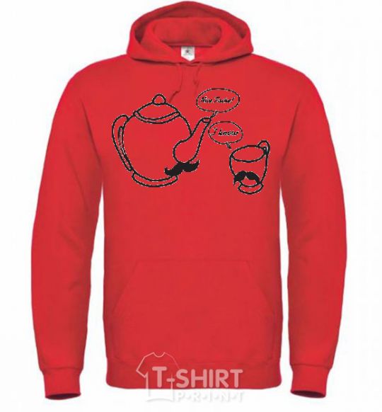 Men`s hoodie NICE TACHE bright-red фото