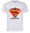Мужская футболка Keep calm and i'm superman Белый фото