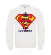 Sweatshirt Keep calm and i'm superman White фото