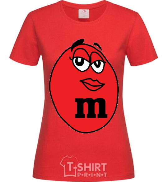 Women's T-shirt M&M LADY red фото