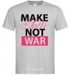 Men's T-Shirt MAKE TATTОO NOT WAR grey фото