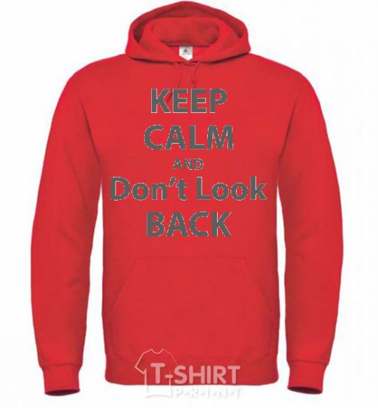 Men`s hoodie KEEP CALM AND DON'T LOOK bright-red фото