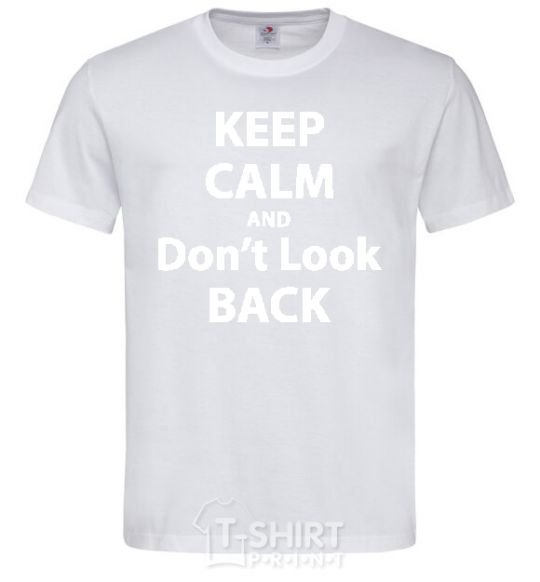 Men's T-Shirt KEEP CALM AND DON'T LOOK White фото