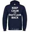 Men`s hoodie KEEP CALM AND DON'T LOOK navy-blue фото